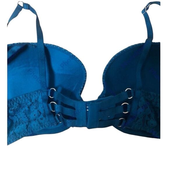 Victoria’s SecrerTeal Blue Rhinestone Sparkly Bra 36C - Picture 4 of 5